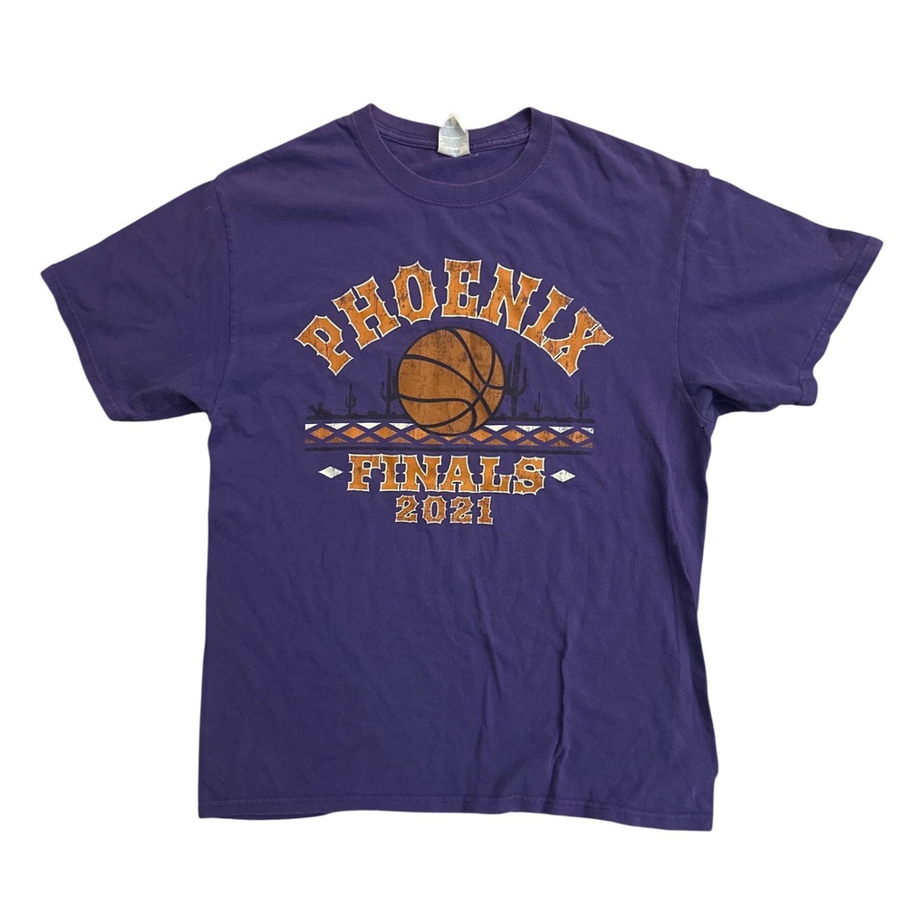 Port & Company Phoenix Finals 2021 Basketball Graphic T-Shirt Purple Mens Medium